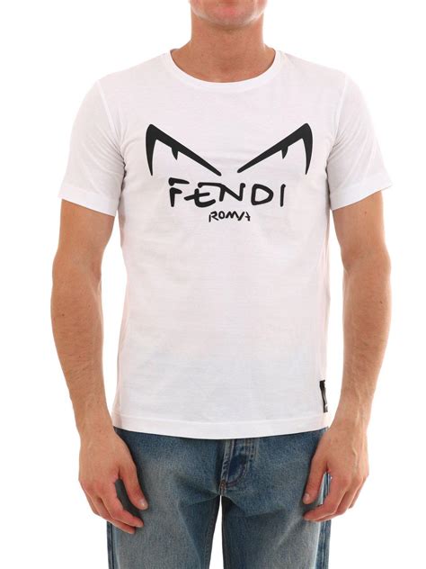 white fendi tshirt|fendi eyes t shirt men's.